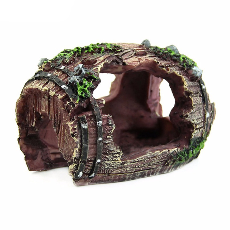 Aquarium Artificial Barrel Cav - Aquarium Fish Background review and price